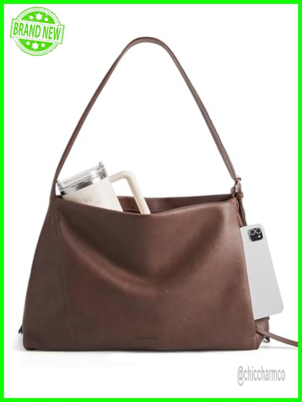 Hobo Shoulder Bag Leather Tote Crossbody Purse Adjustable Strap Women